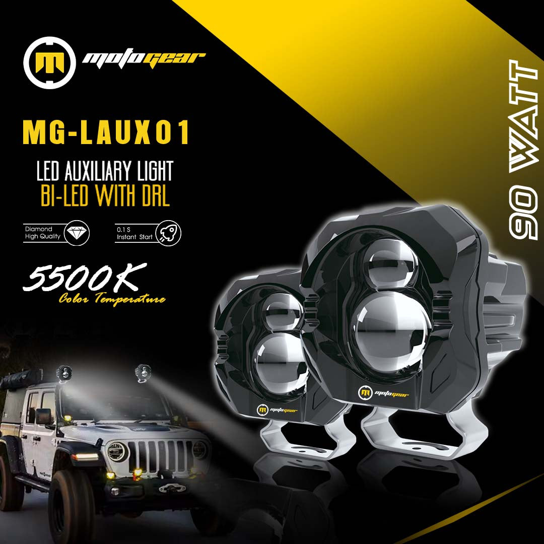 MOTOGEAR LUX01 90W 3 Inch LED Auxiliary Fog Light