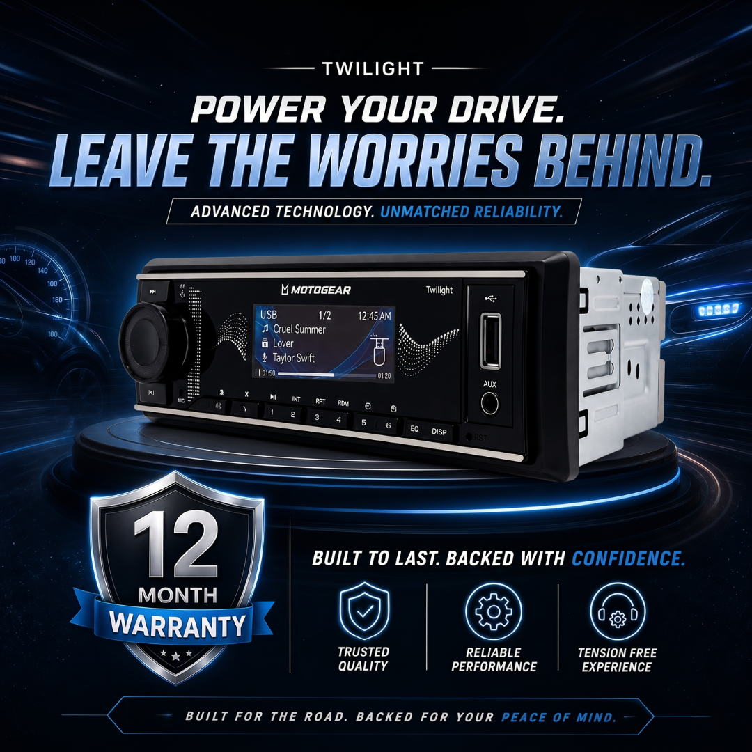 MOTOGEAR Twilight 4x50W Car FM Stereo Player