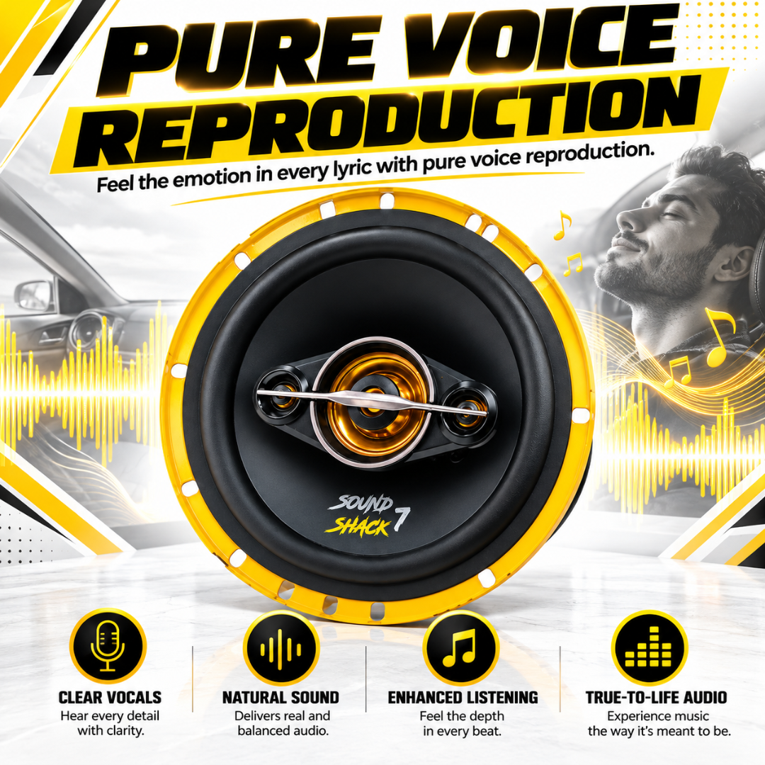 MOTOGEAR 6.5 Inch 30W RMS Sound Shack 7 Mid Range Car Speaker (Pack of 2)