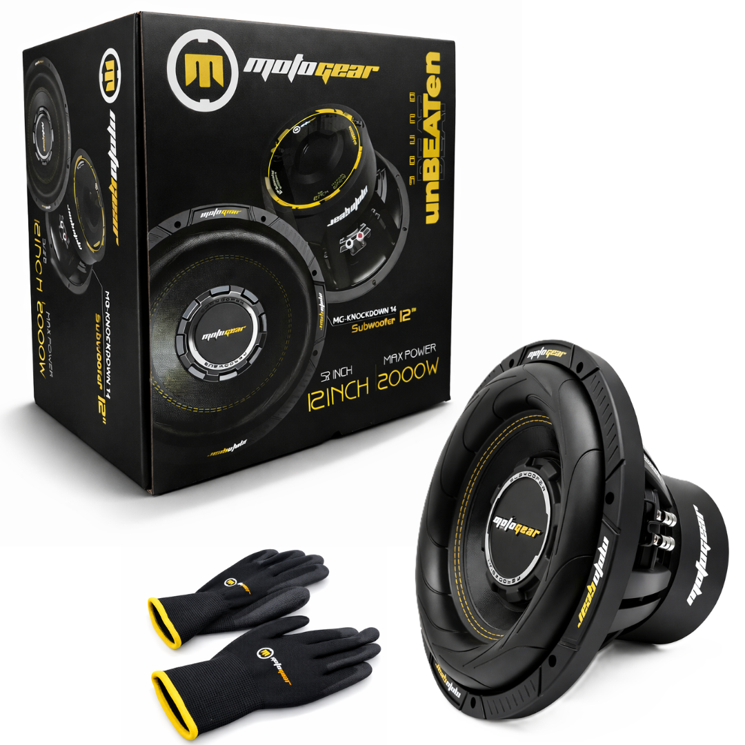 MOTOGEAR Knockdown-14 12 Inch Car Subwoofer With 1200W RMS & 2000W Max Power | Deep Bass Performance | Universal Fit For All Cars