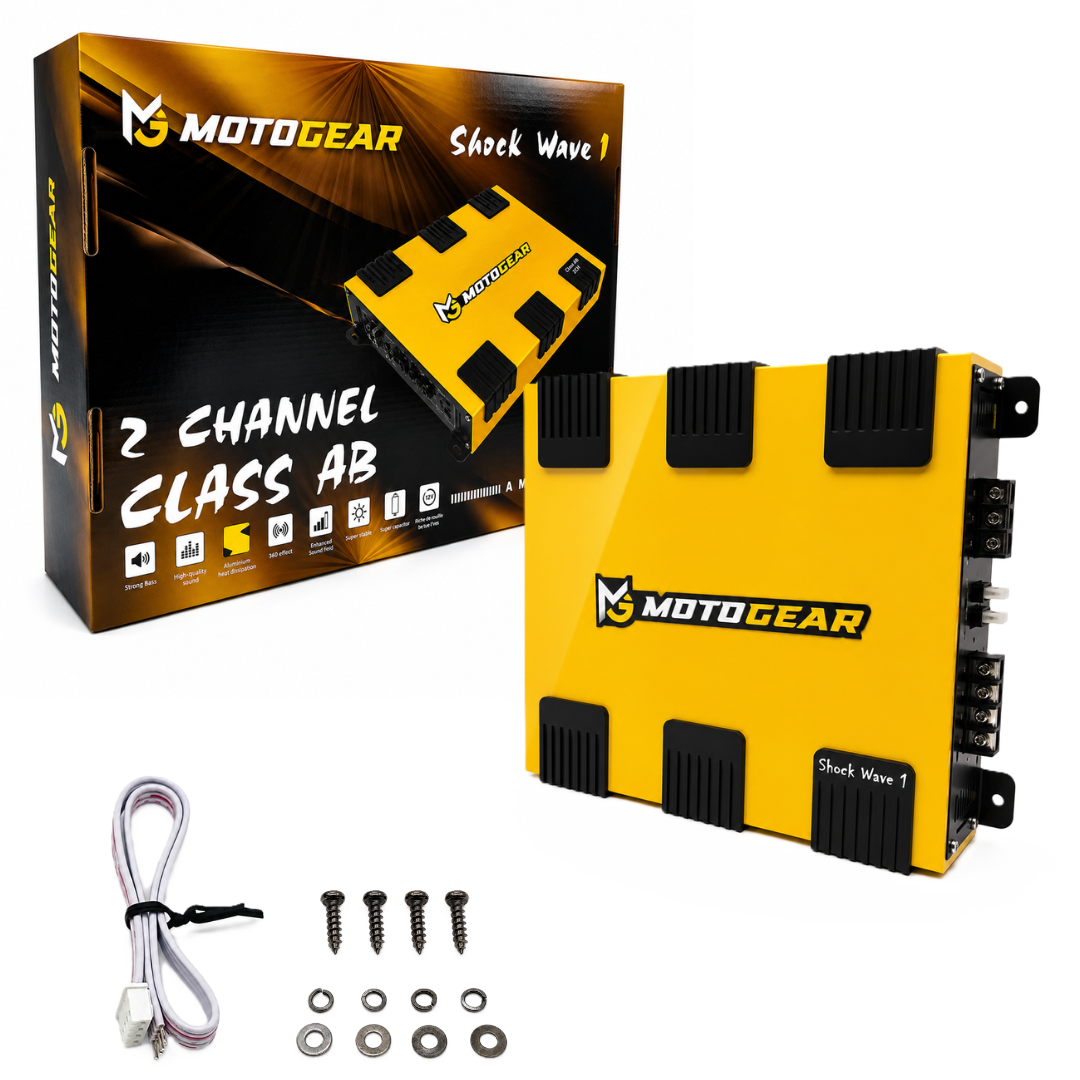 MOTOGEAR Shock Wave-1 2x80W RMS 2 Channel Class AB Amplifier