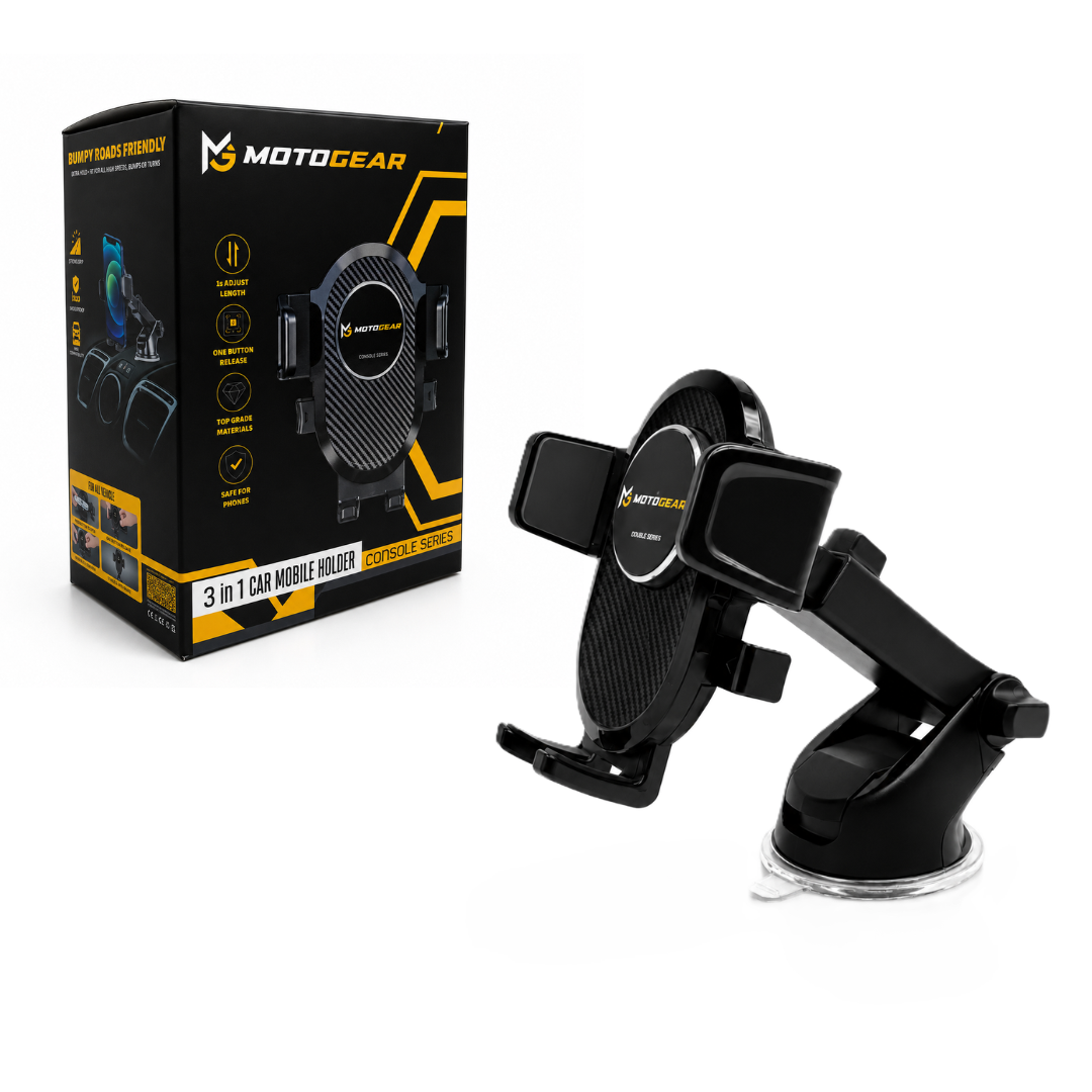 MOTOGEAR Console Series 3 in 1 Universal Car Mobile Holder