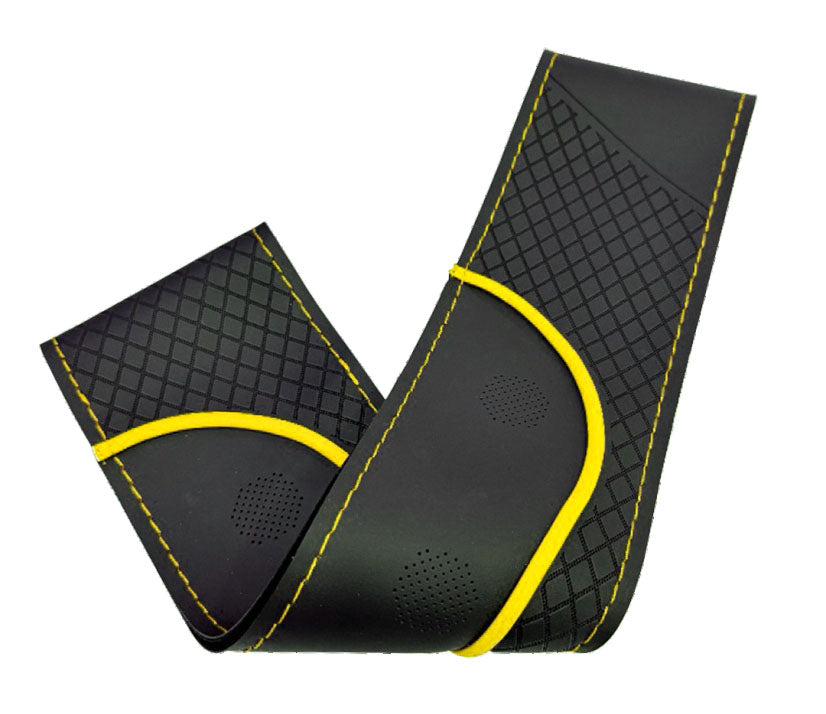 The Tiger Spirit Black Leather Steering Wheel Cover – Universal Car Steering Grip