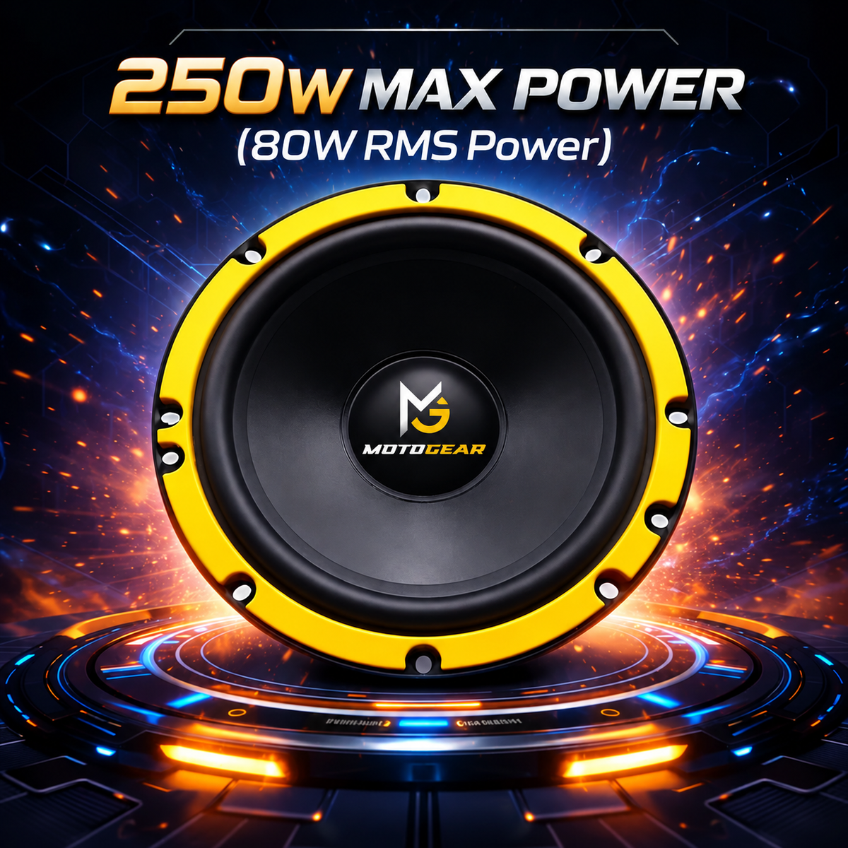 MOTOGEAR 80W RMS 6.5 Inch Car Door Component Speaker