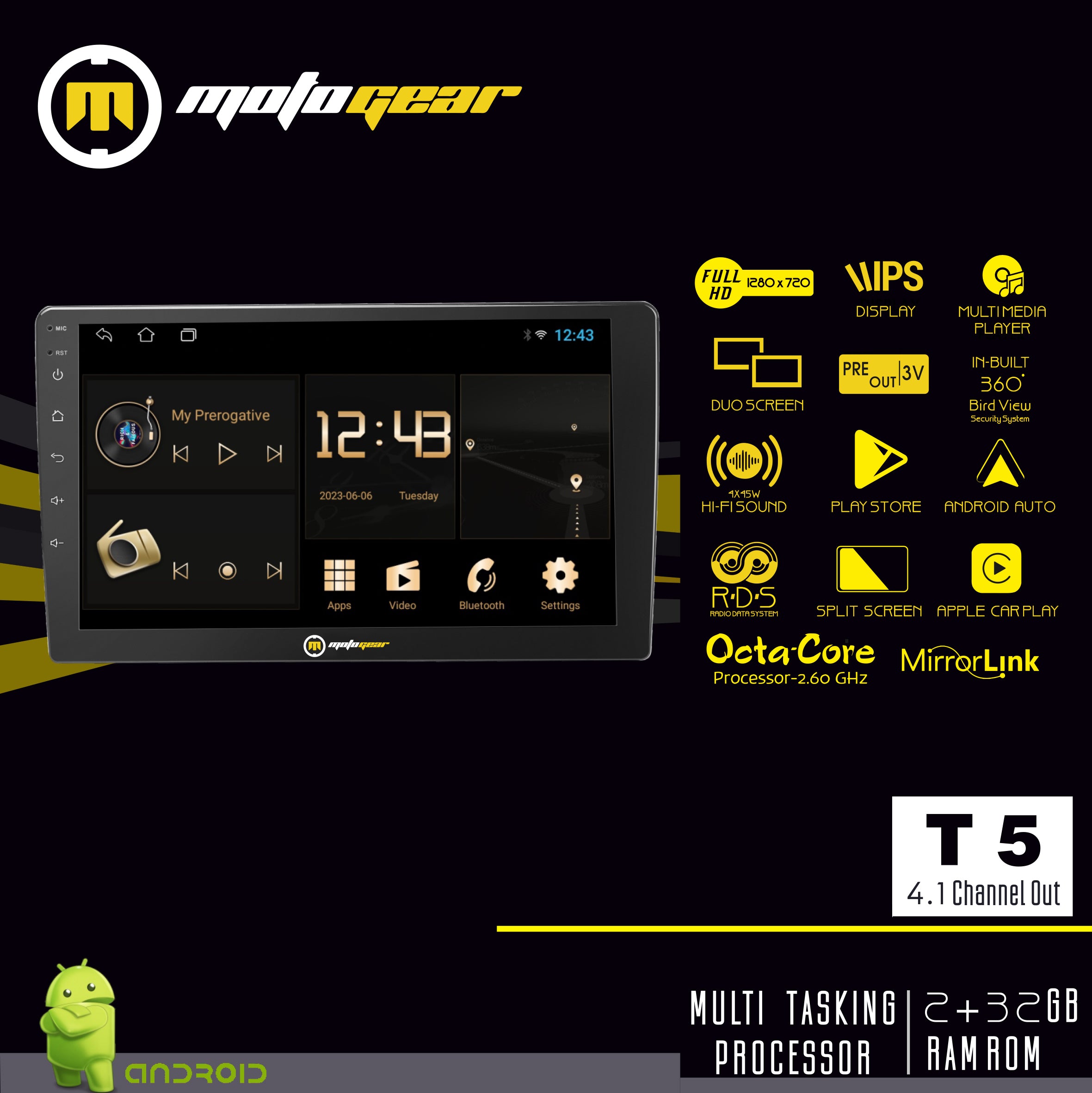 THE 360 DEGREE ANDROID PLAYER T5 PROCESSOR (2GB RAM + 32 GB ROM)