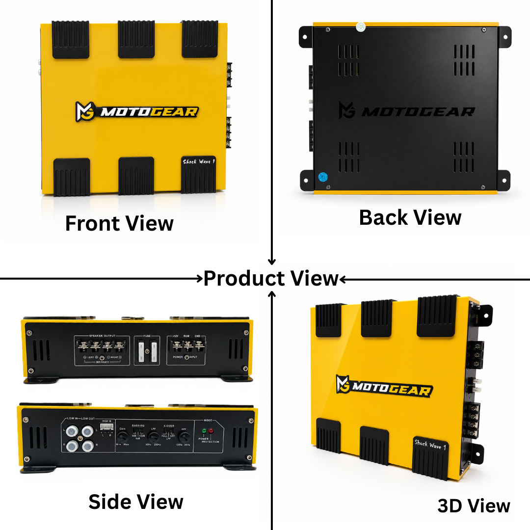 MOTOGEAR Shock Wave-1 2x80W RMS 2 Channel Class AB Amplifier