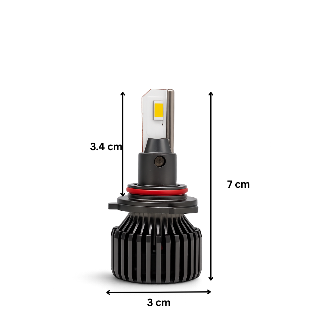Motogear White 111 Watt 9006 Fitting LED Headlight Bulb | Waterproof & Dustproof | Universal For Car & Bike (Pack of 2)