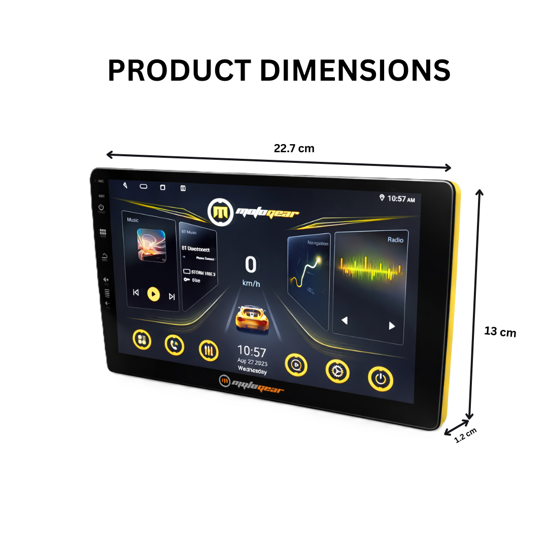 MOTOGEAR Storm Vibe-2 4GB RAM+64GB ROM 9 Inch QLED Car Android Player