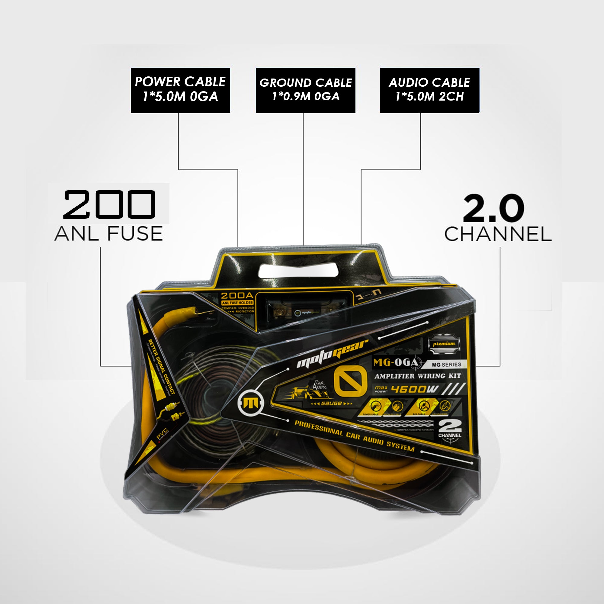THE AMPLIFIER WIRING KIT MG-0GA 4600 WATTS