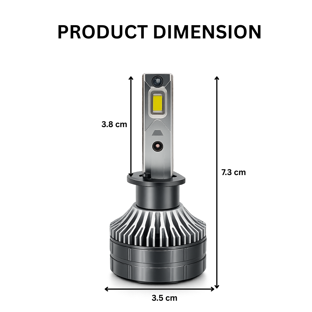 MOTOGEAR White 199 Watt H1 Fitting LED Headlight Bulb