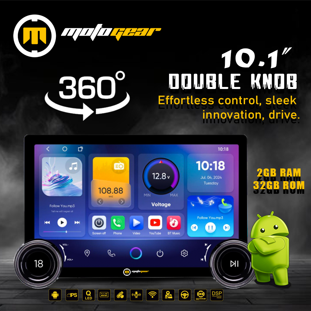 THE DUAL-KNOB DIAMOND SERIES 360 DEGREE ANDROID PLAYER 10.1 INCH (2GB RAM + 32 GB ROM)