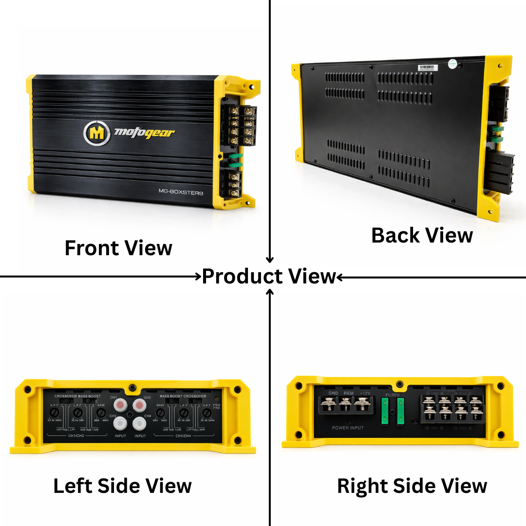 MOTOGEAR Boxster-9 4x80W RMS 4 Channel Class AB Amplifier