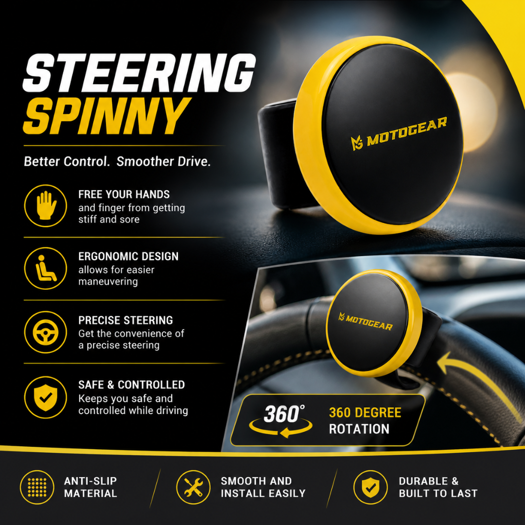 MOTOGEAR Spinny 360° Rotational Steering Knob