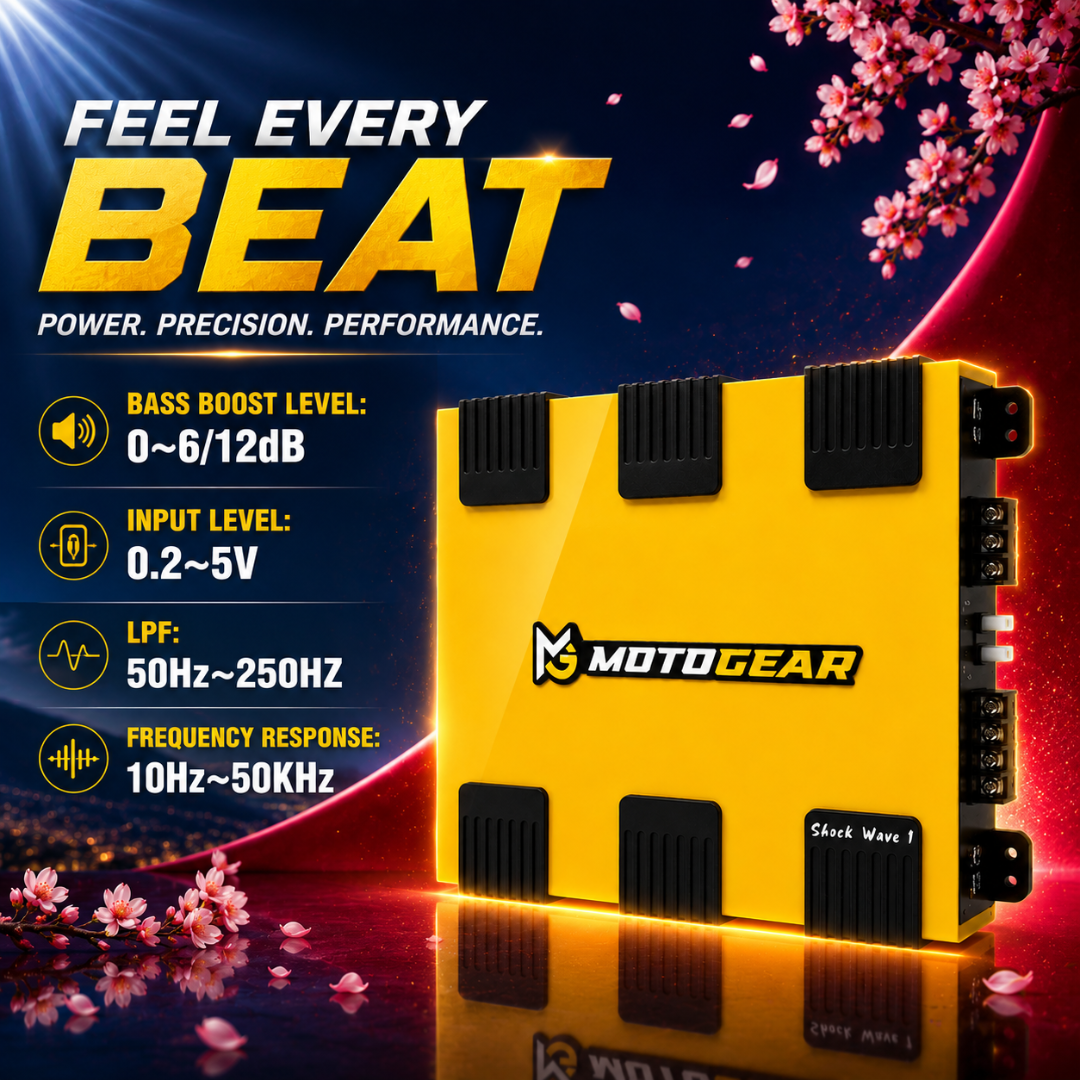 MOTOGEAR Shock Wave-1 2x80W RMS 2 Channel Class AB Amplifier