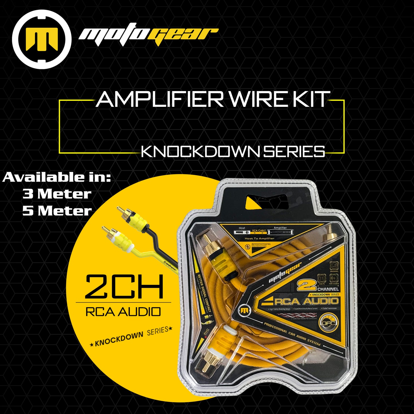 THE KNOCKDOWN SERIES 2 CHANNEL RCA CABLE (3 METRES)
