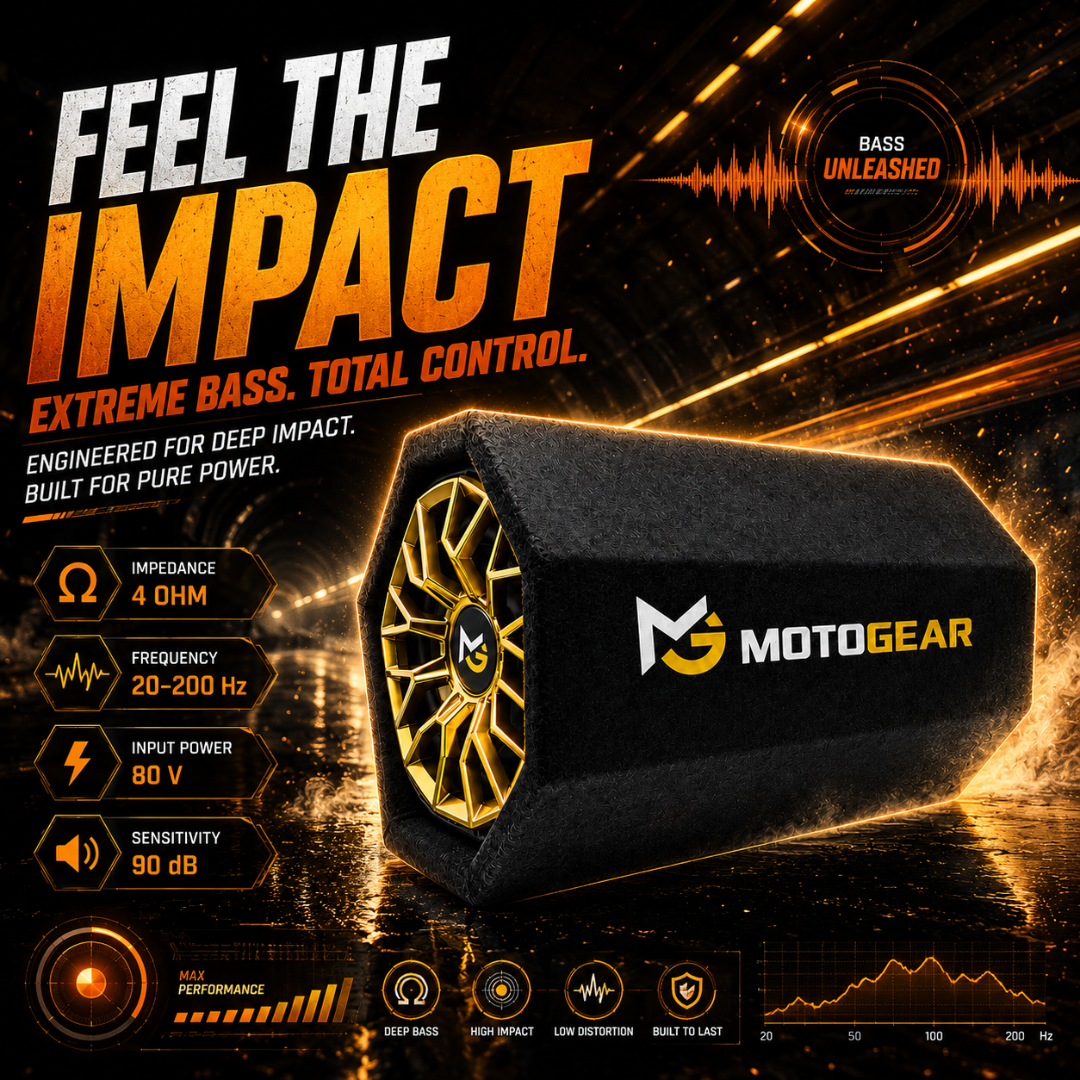 MOTOGEAR Thunder Storm 10.2 Inch 4444W Max Power Active Bass Tube