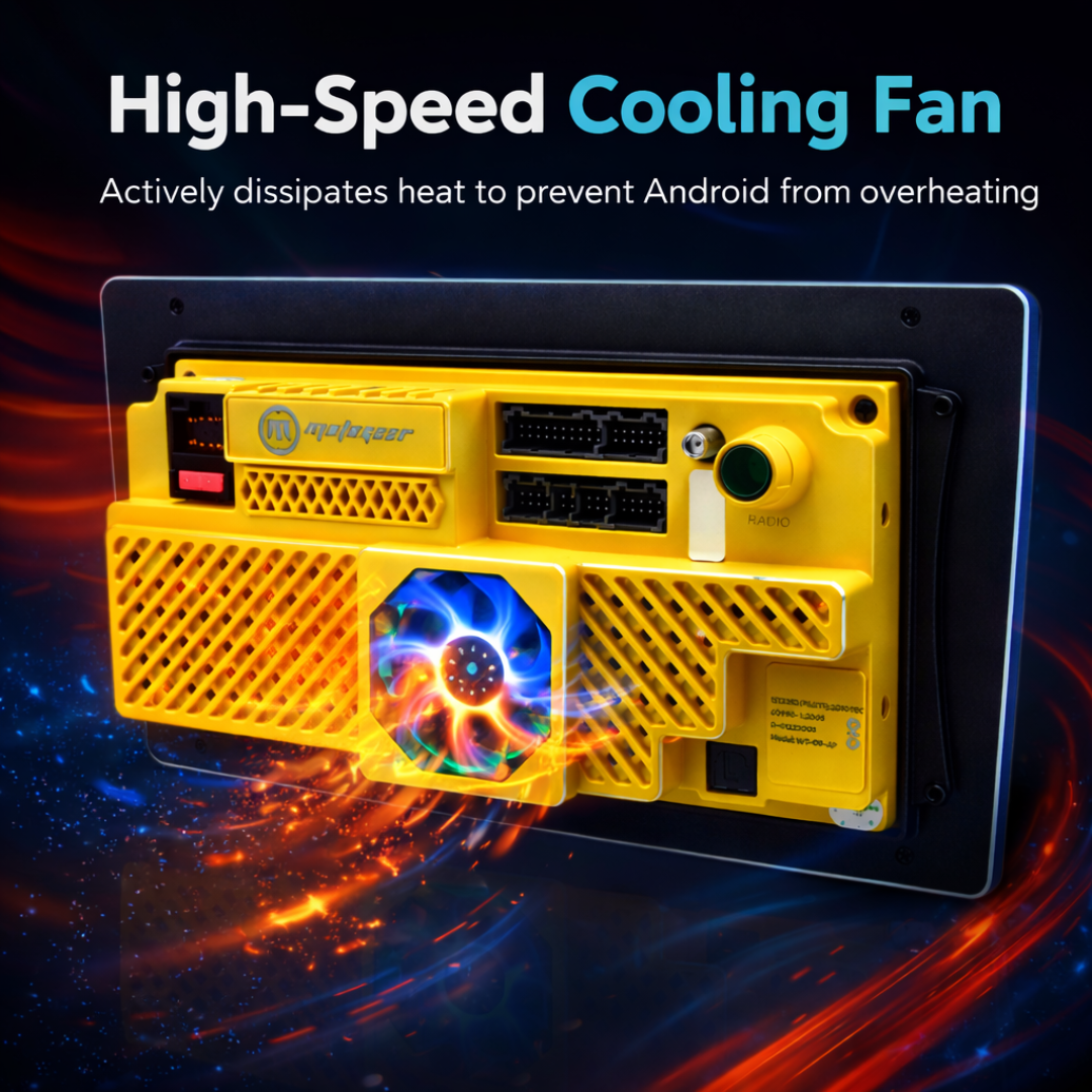 MOTOGEAR Storm Vibe-2 4GB RAM+64GB ROM 9 Inch QLED Car Android Player