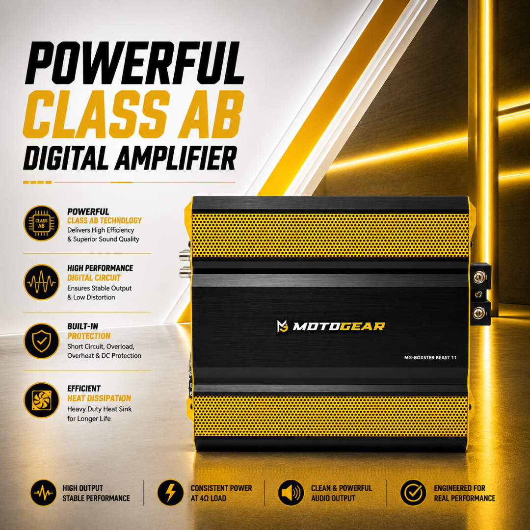 MOTOGEAR Boxster Beast 11 1200W RMS 4 Channel Class AB Power Amplifier