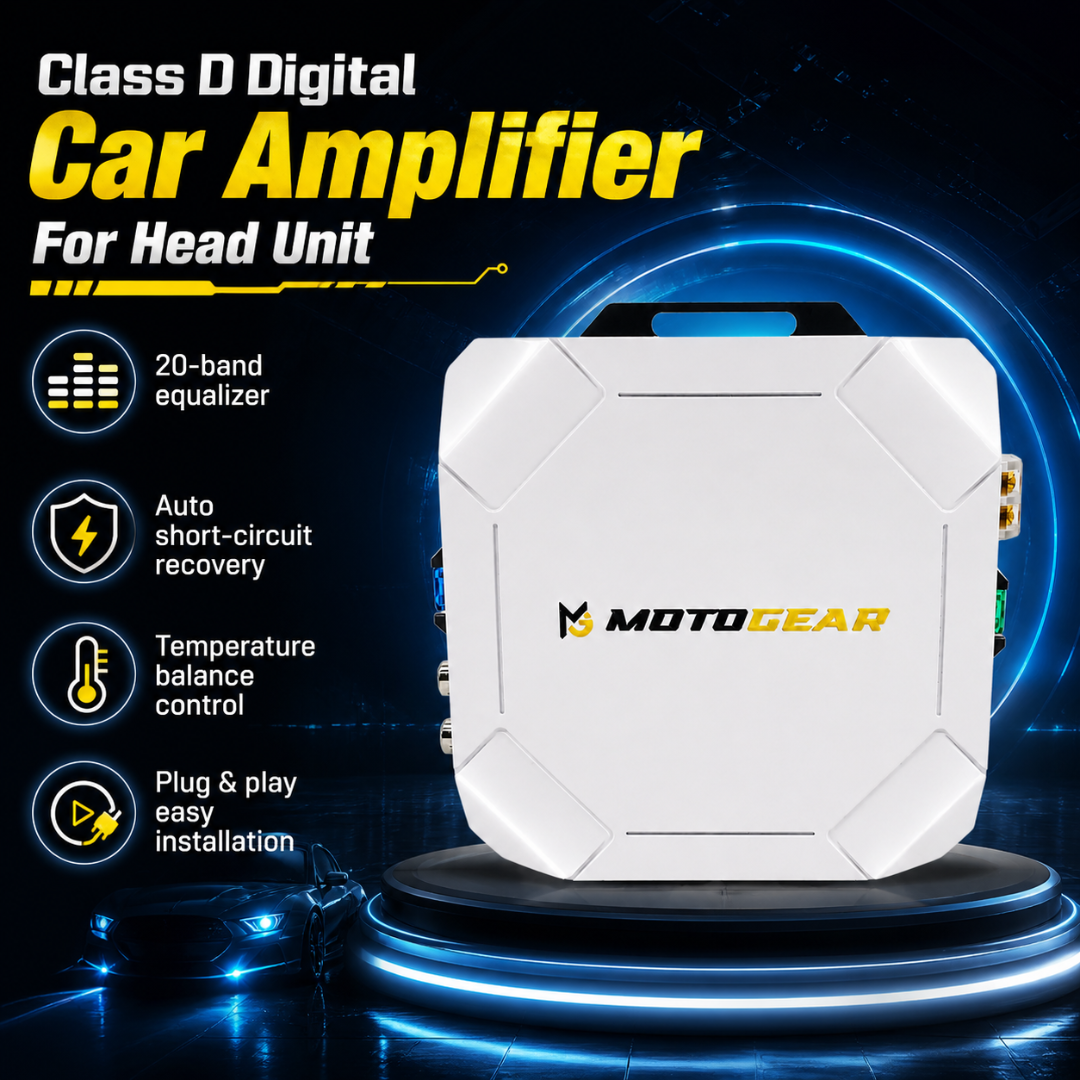 MOTOGEAR Boost-1 280W PMPO 4 Channel DSP Digital Car Amplifier For Head Unit