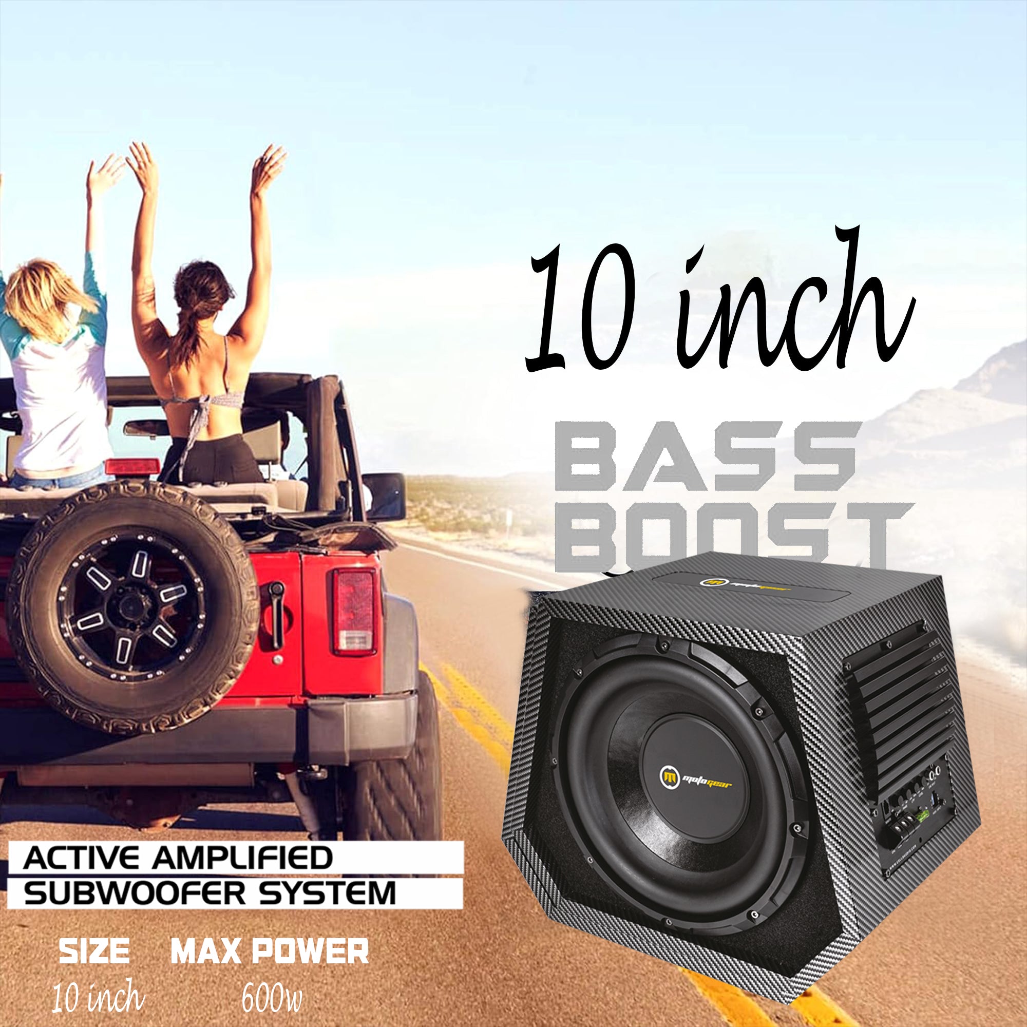 THE 10 INCH SUBWOOFER ACTIVE DUAL ENCLOSER MG-HARDROCK 10D