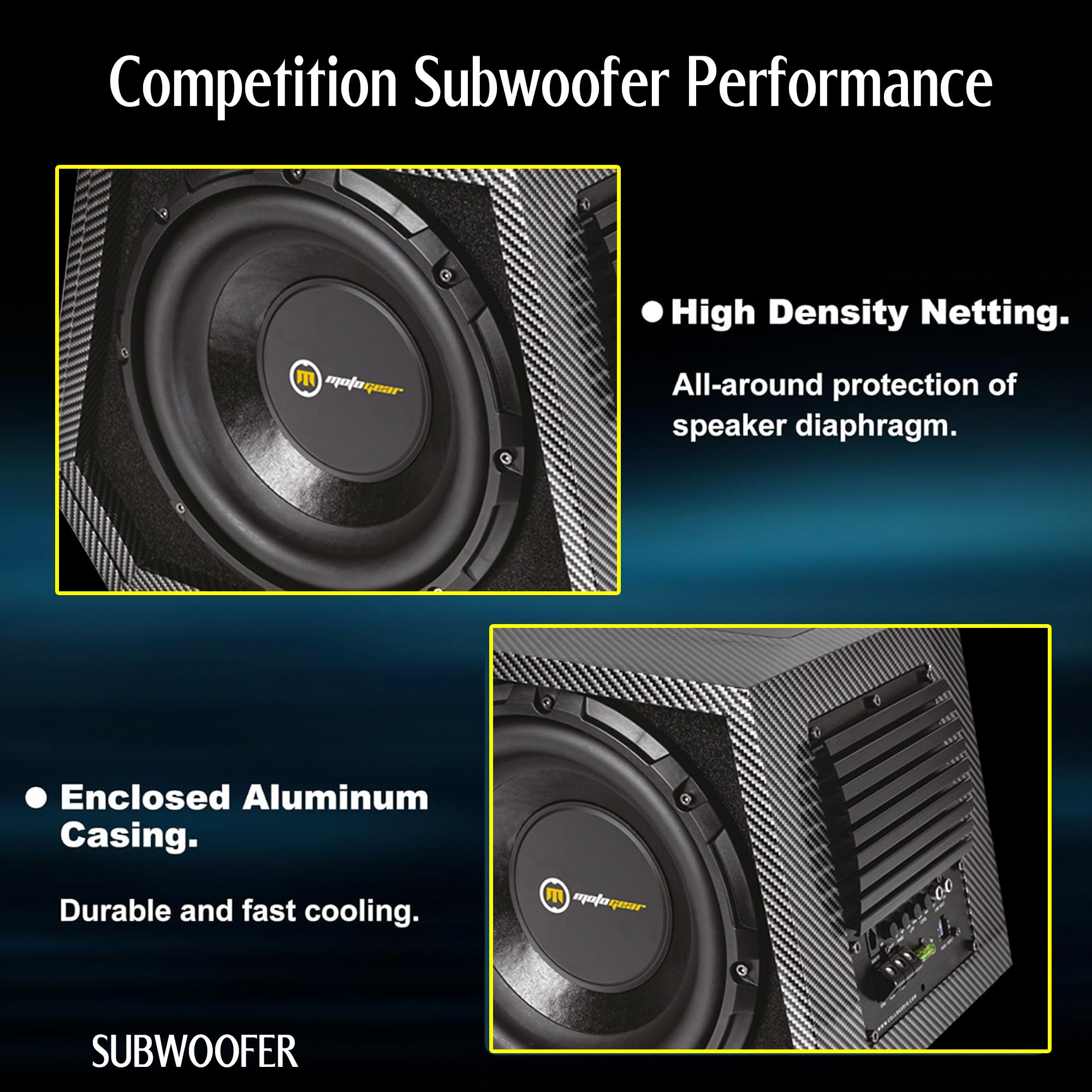 THE 10 INCH SUBWOOFER ACTIVE DUAL ENCLOSER MG-HARDROCK 10D