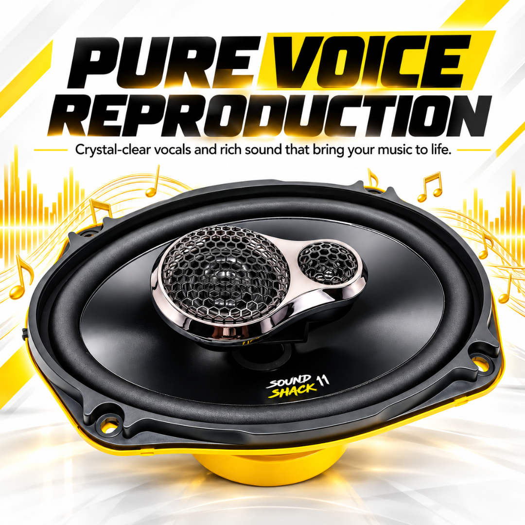 MOTOGEAR 6x9 Inch 60W RMS Sound Shack 11 Oval Car Speaker (Pack of 2)
