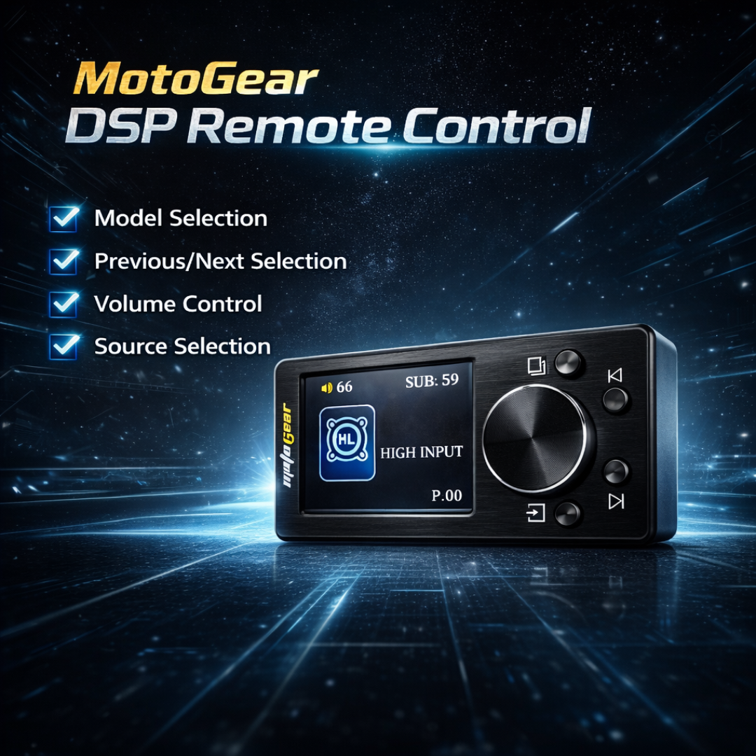 MOTOGEAR DSP Remote Control with 5m Cable | Car Audio Controller with Volume | High Performance (Pack of 1)