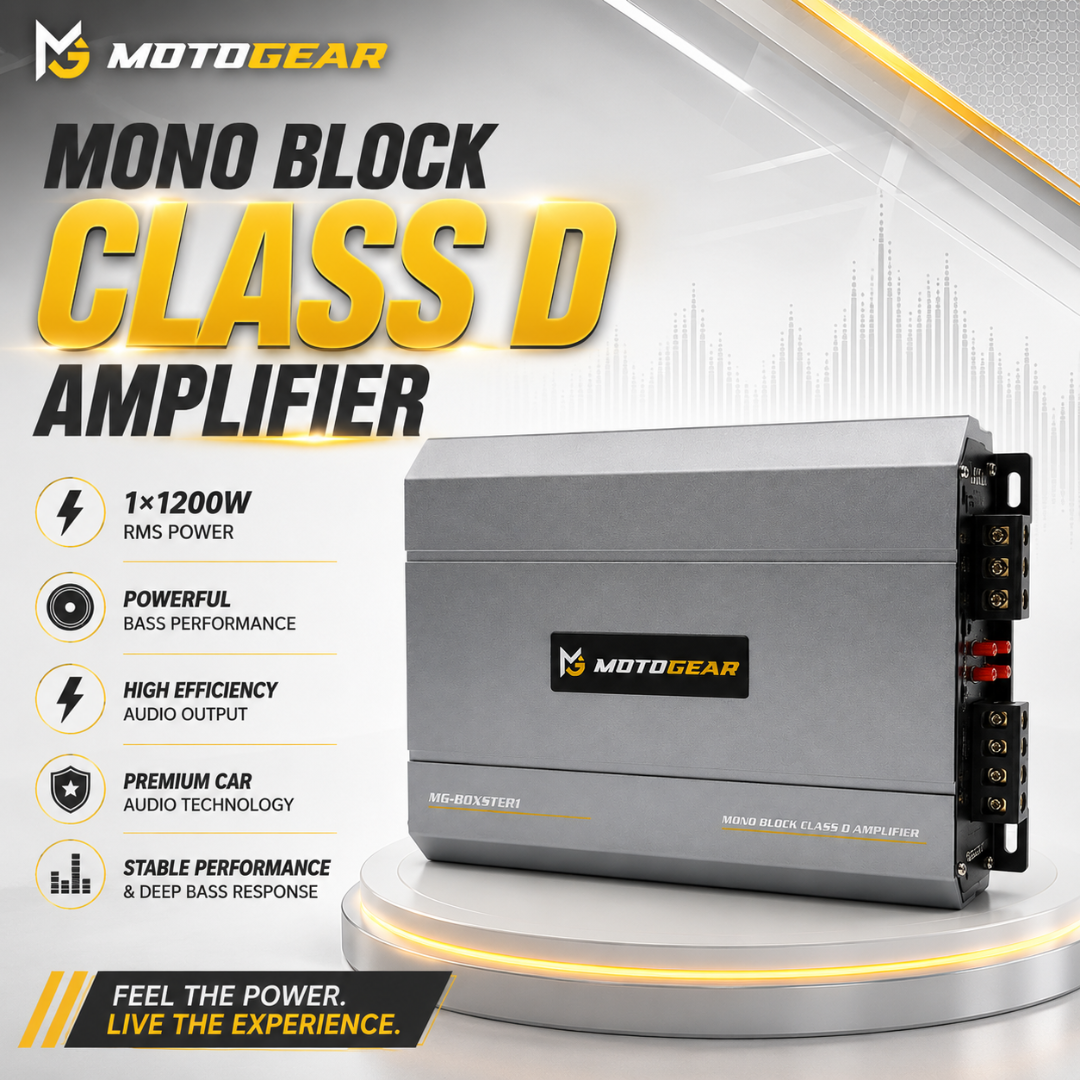 MOTOGEAR Boxster-1 1200W RMS Mono Block Class D Power Amplifier