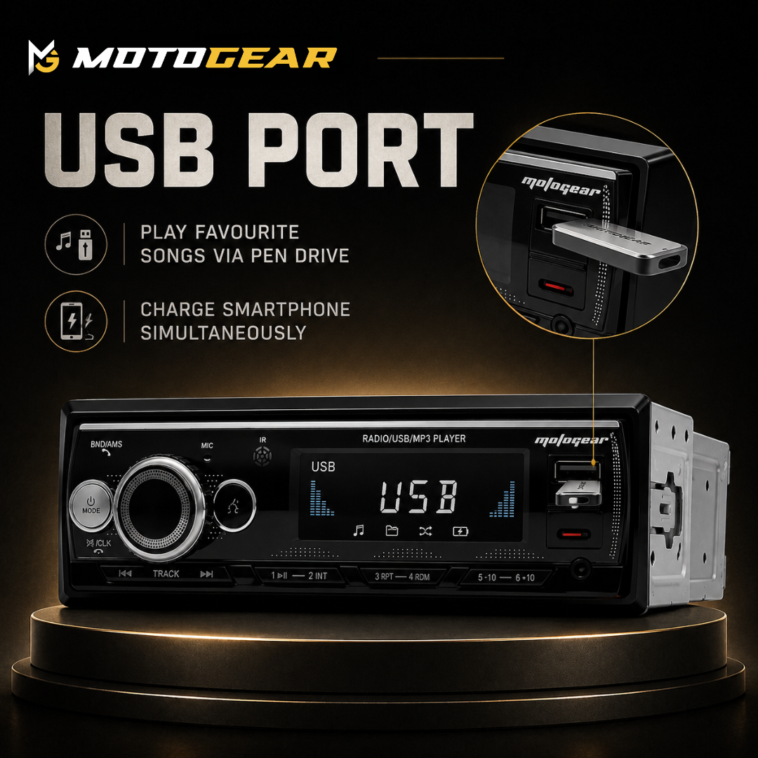 MOTOGEAR FM-4 4x60W MOSFET Car FM Stereo Player