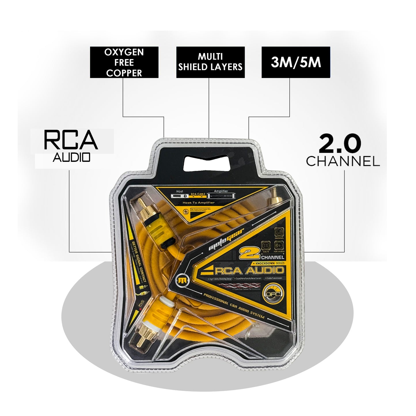 THE KNOCKDOWN SERIES 2 CHANNEL RCA CABLE (3 METRES)
