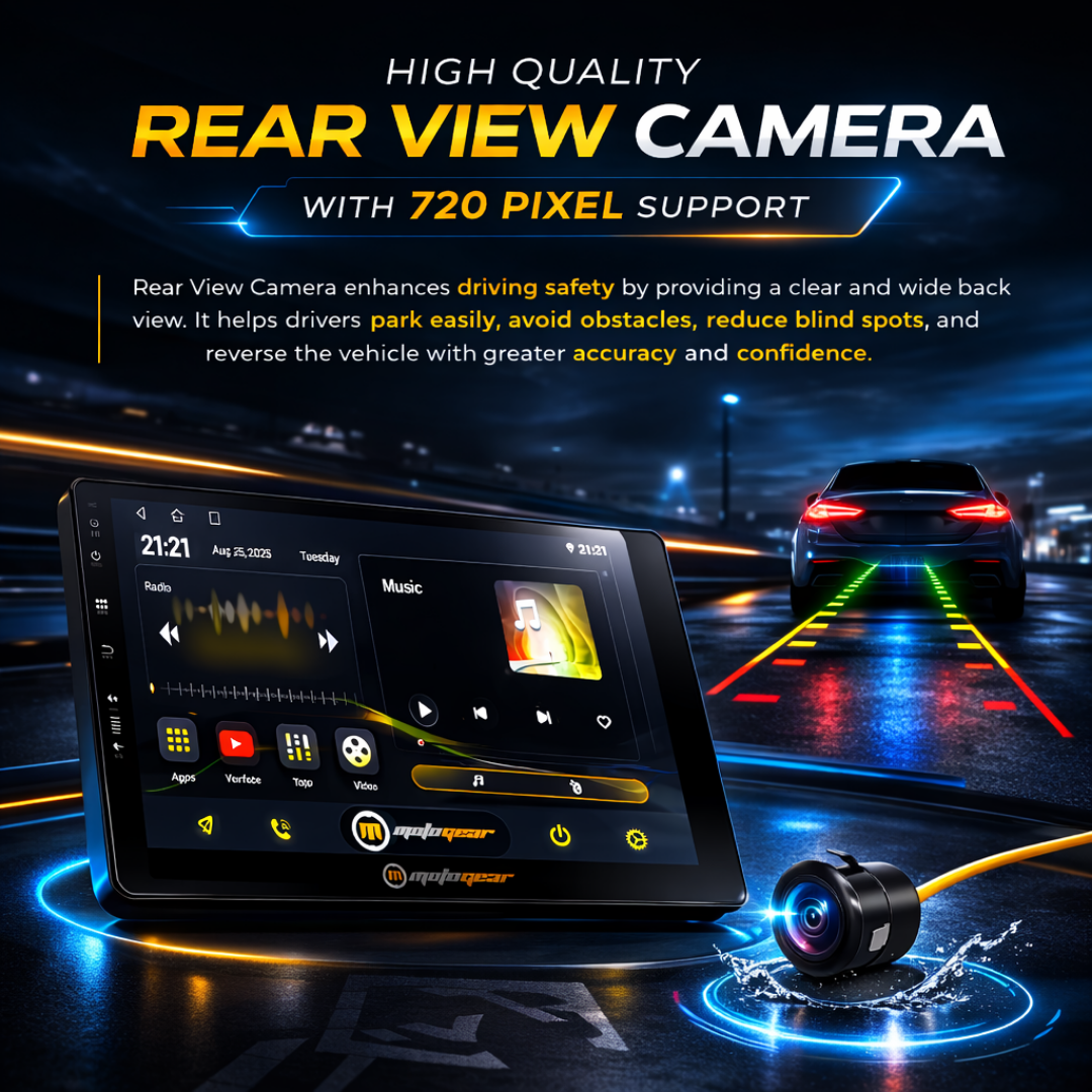 MOTOGEAR Storm Vibe-1 2GB RAM+64GB ROM 9 Inch QLED Car Android Player