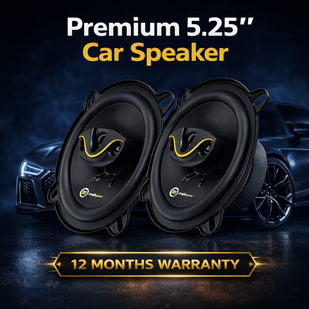 MOTOGEAR 5.25 Inch 60W Max-30W RMS Power Car Door Speaker | High Performance | Universal Fit For All Cars ( Pack of 2)