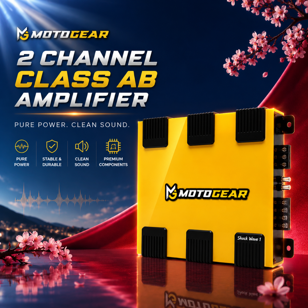 MOTOGEAR Shock Wave-1 2x80W RMS 2 Channel Class AB Amplifier