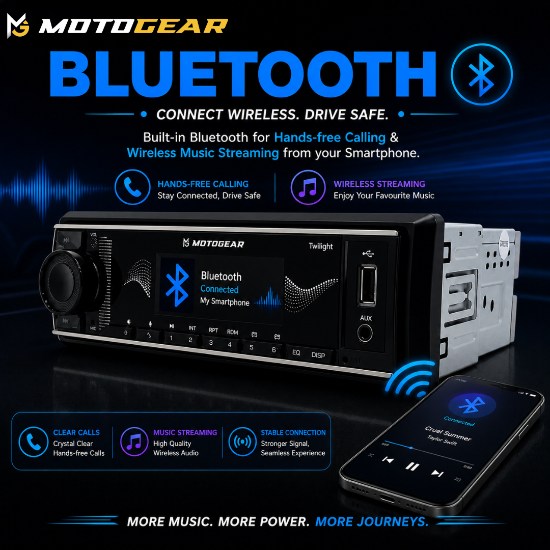 MOTOGEAR Twilight 4x50W Car FM Stereo Player