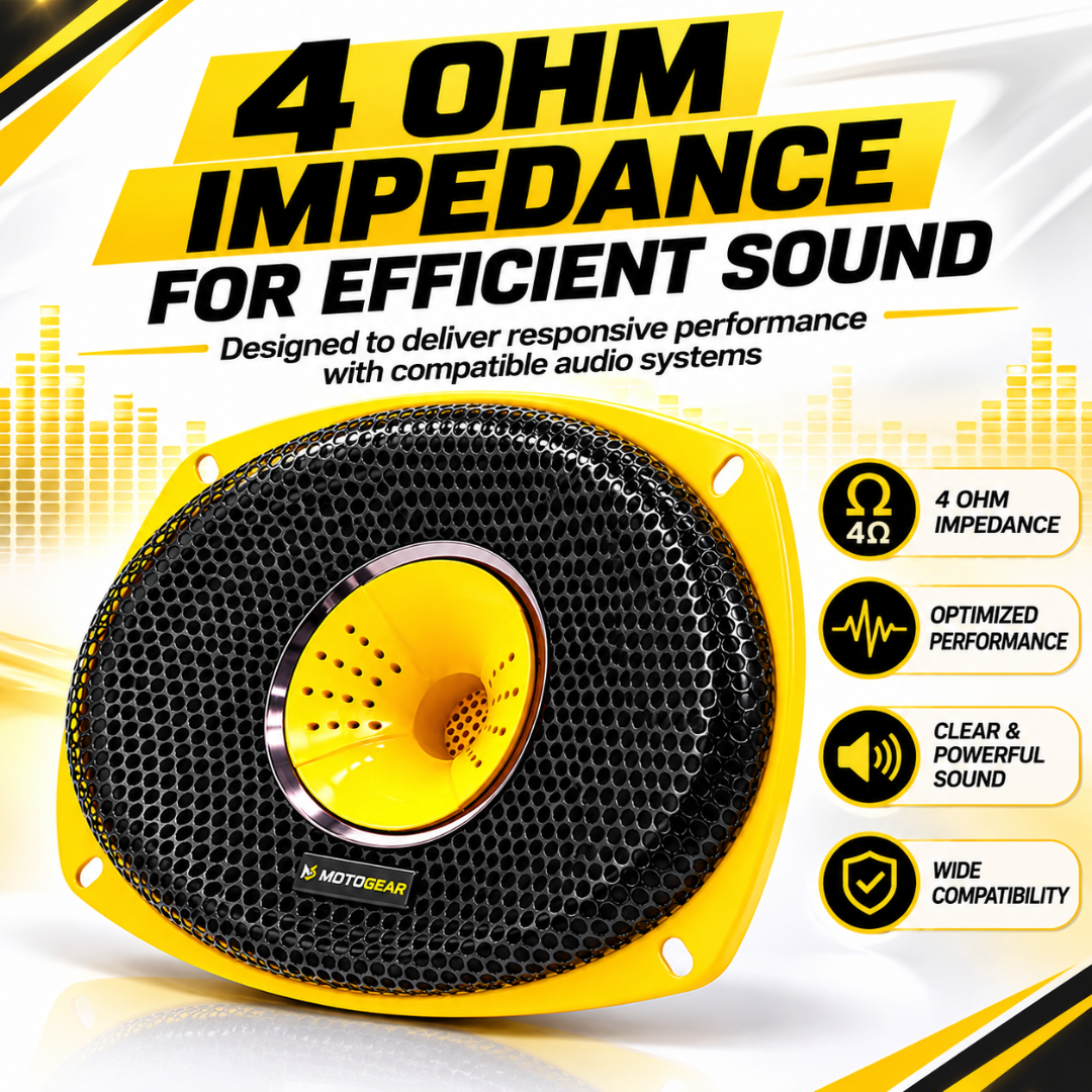MOTOGEAR Street Sound 2 6x9 Inch 2-Way Car Speaker (Pack of 1)