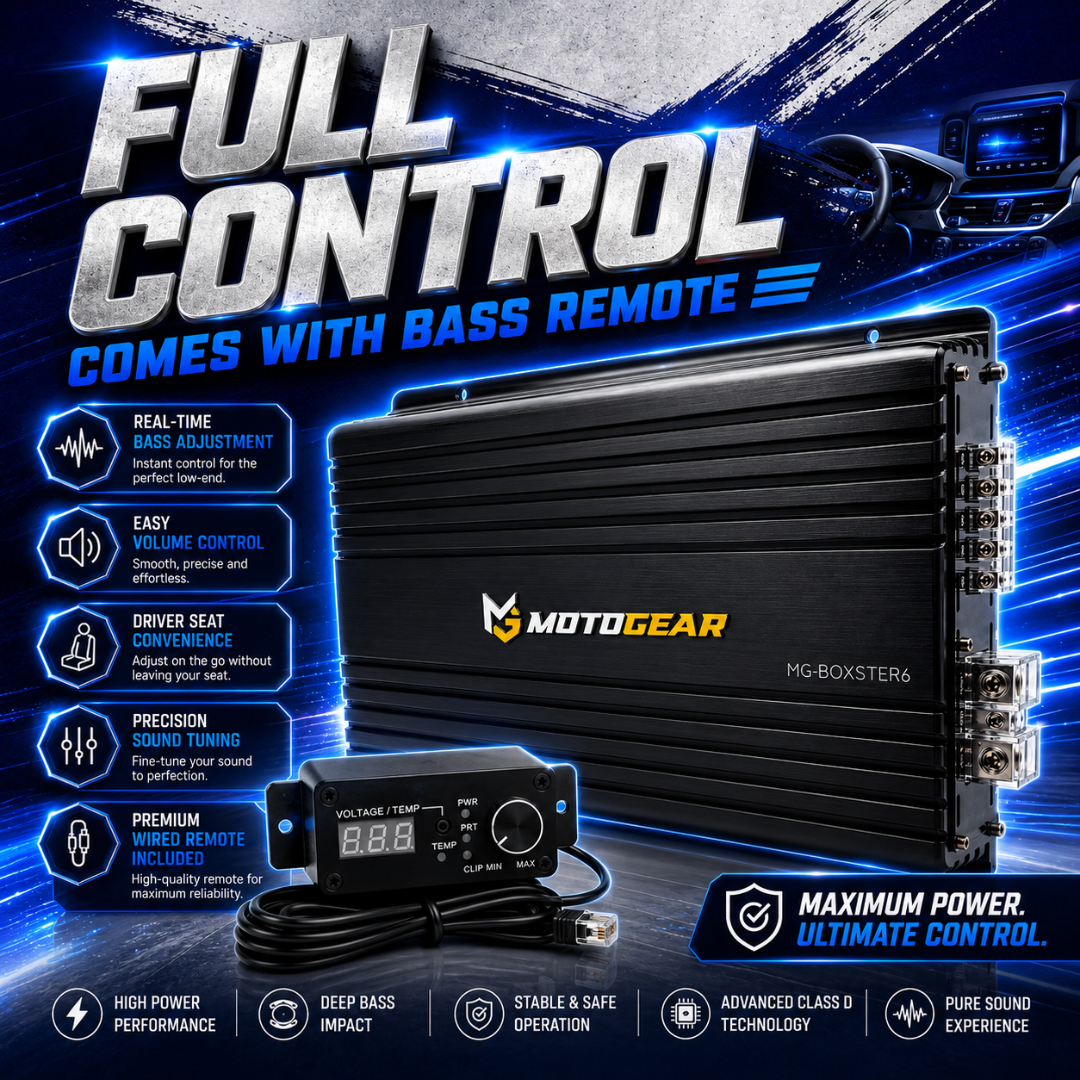 MOTOGEAR Boxster-6 2400W RMS Mono Block Class D Power Amplifier