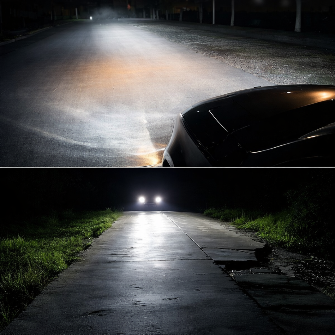 Motogear White 162 Watt H27/880 Fitting LED Headlight Bulb | Waterproof & Dustproof | Universal For Car & Bike (Pack of 2)