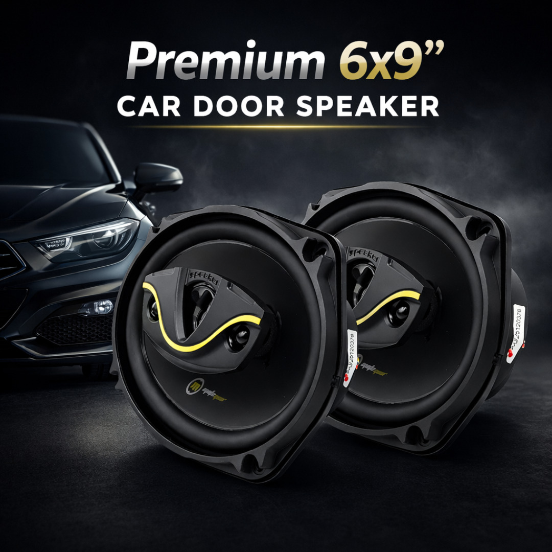 MotoGear 6x9 Inch 320W Max-60W RMS Power Car Door Speaker | High Performance | Universal Fit For All Cars ( Pack of 2)