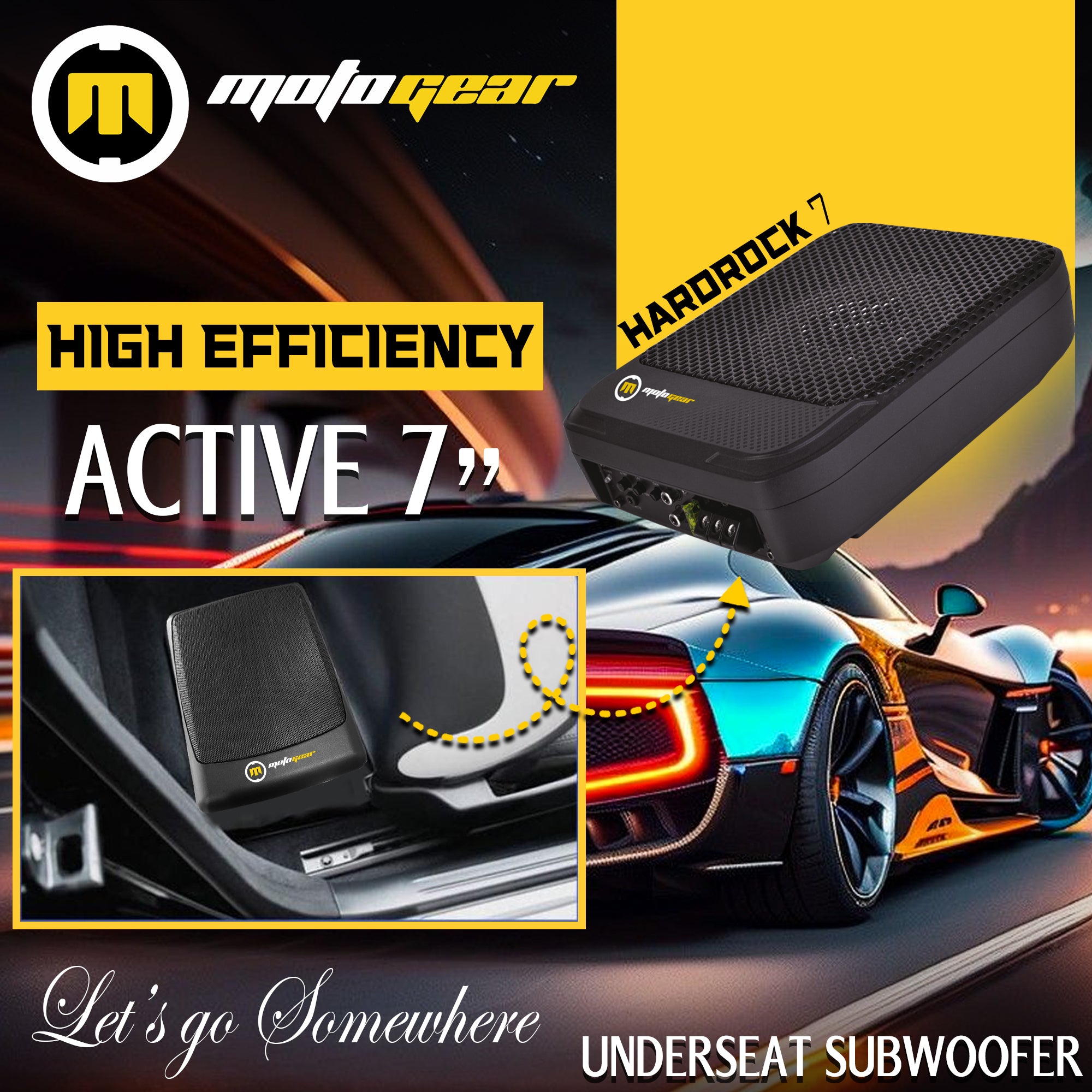 The 7 Inch Underseat Subwoofer MG-HARDROCK-7