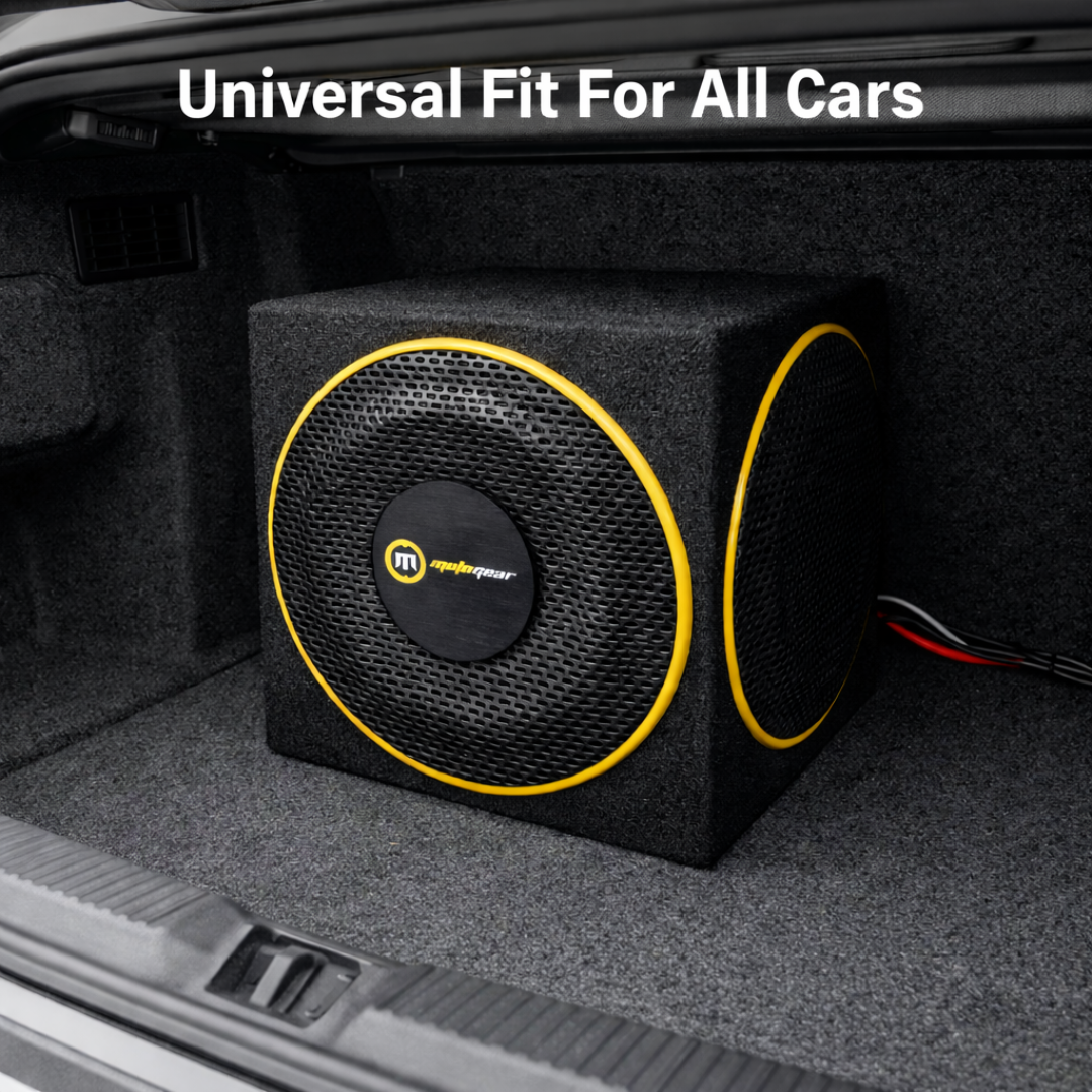 MOTOGEAR Hardrock-8 120W RMS 8 Inch Active Car Subwoofer