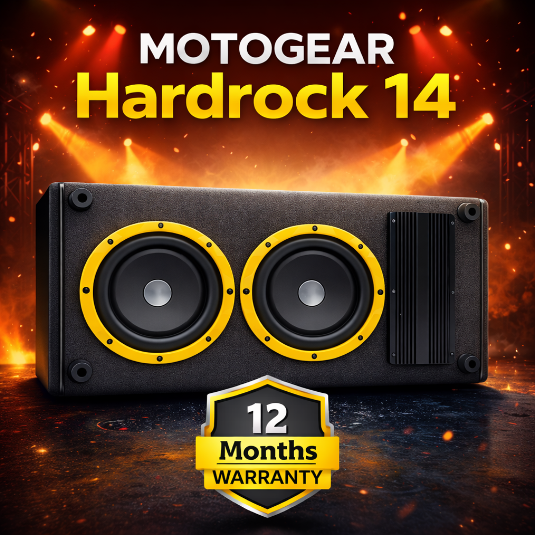 MOTOGEAR Hardrock-14 300W RMS Dual 8 Inch Active Car Subwoofer