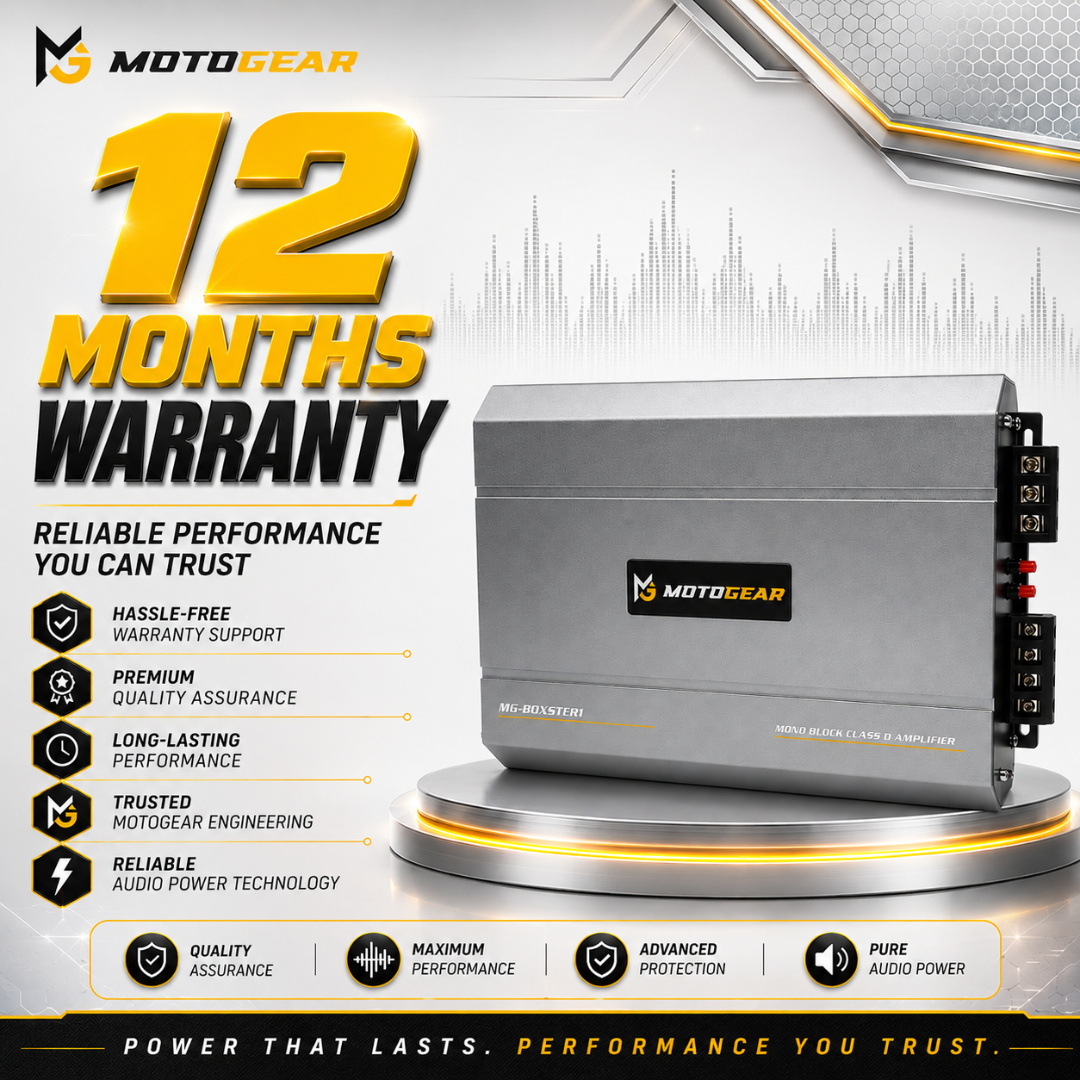 MOTOGEAR Boxster-1 1200W RMS Mono Block Class D Power Amplifier