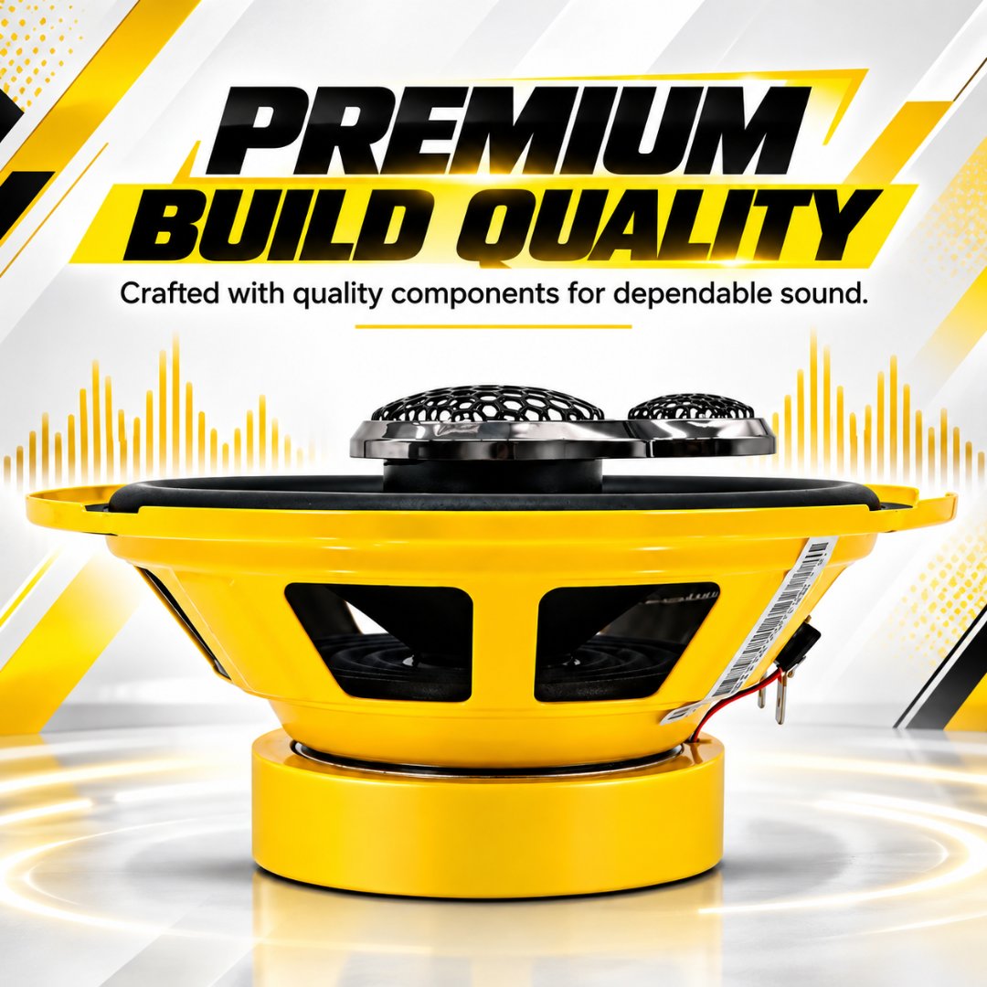 MOTOGEAR 6.5 Inch 50W RMS Sound Shack 10 Mid Range Car Speaker (Pack of 2)