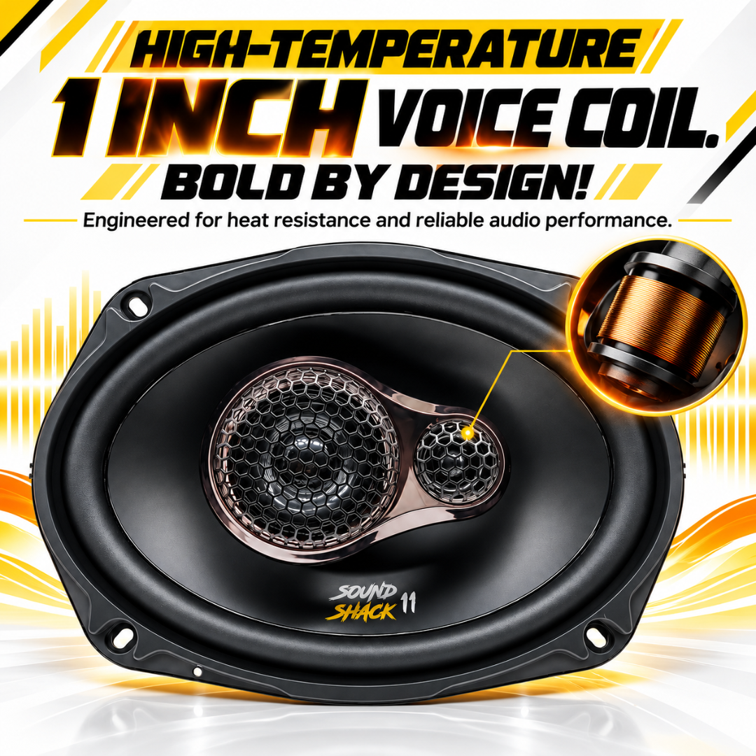 MOTOGEAR 6x9 Inch 60W RMS Sound Shack 11 Oval Car Speaker (Pack of 2)