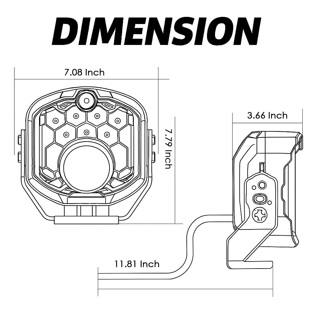 THE 7 INCH FOG LIGHT LAUX04