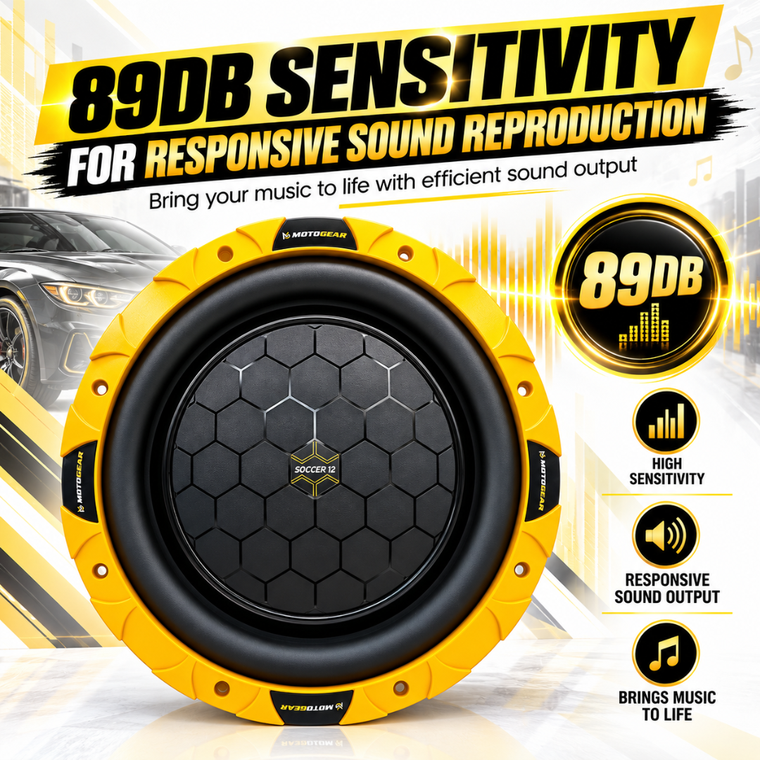 MOTOGEAR Soccer 12 750W 12 Inch Car Subwoofer (Pack of 1)