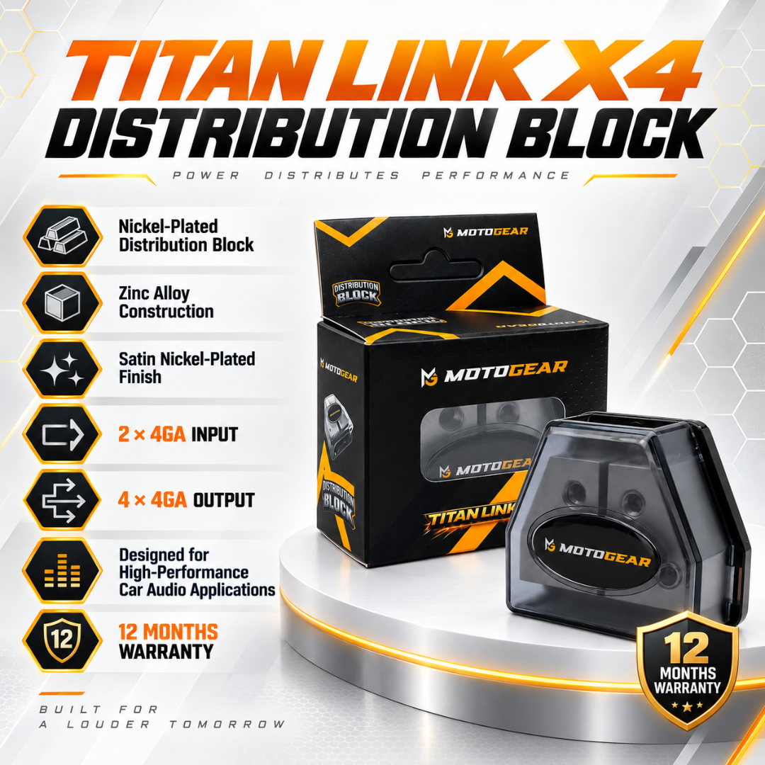 MOTOGEAR Titan Link X4 2 In 4 Out 4GA Distribution Block (Pack of 1)