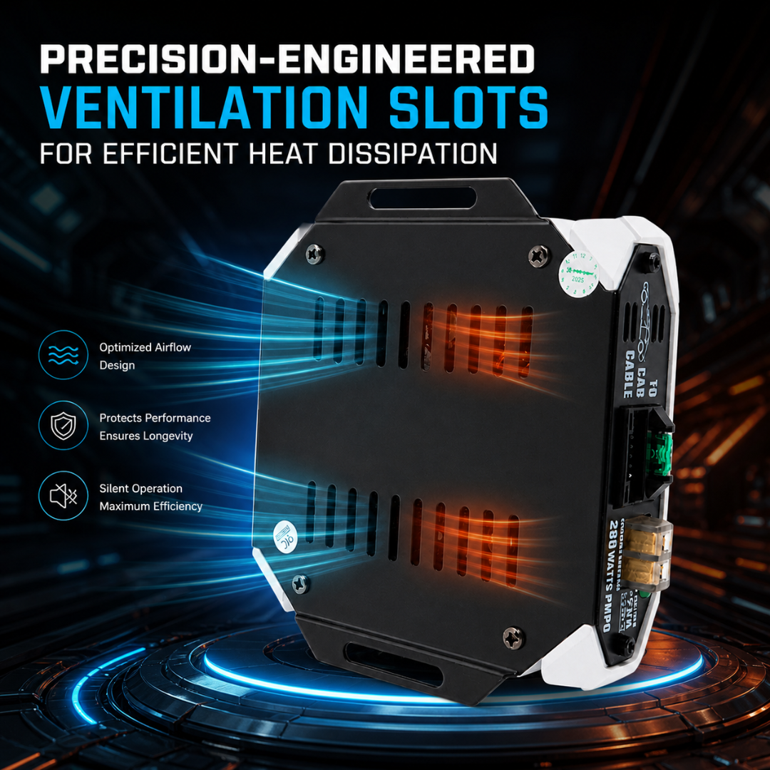 MOTOGEAR Boost-1 280W PMPO 4 Channel DSP Digital Car Amplifier For Head Unit