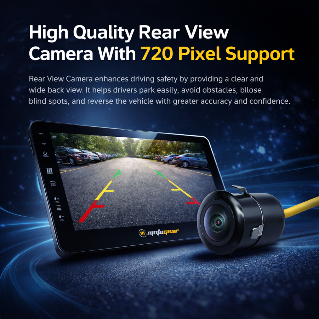 MOTOGEAR Storm Vibe-2 Pro 4GB RAM+64GB ROM 9 Inch QLED 4G Sim Support Car Android Player