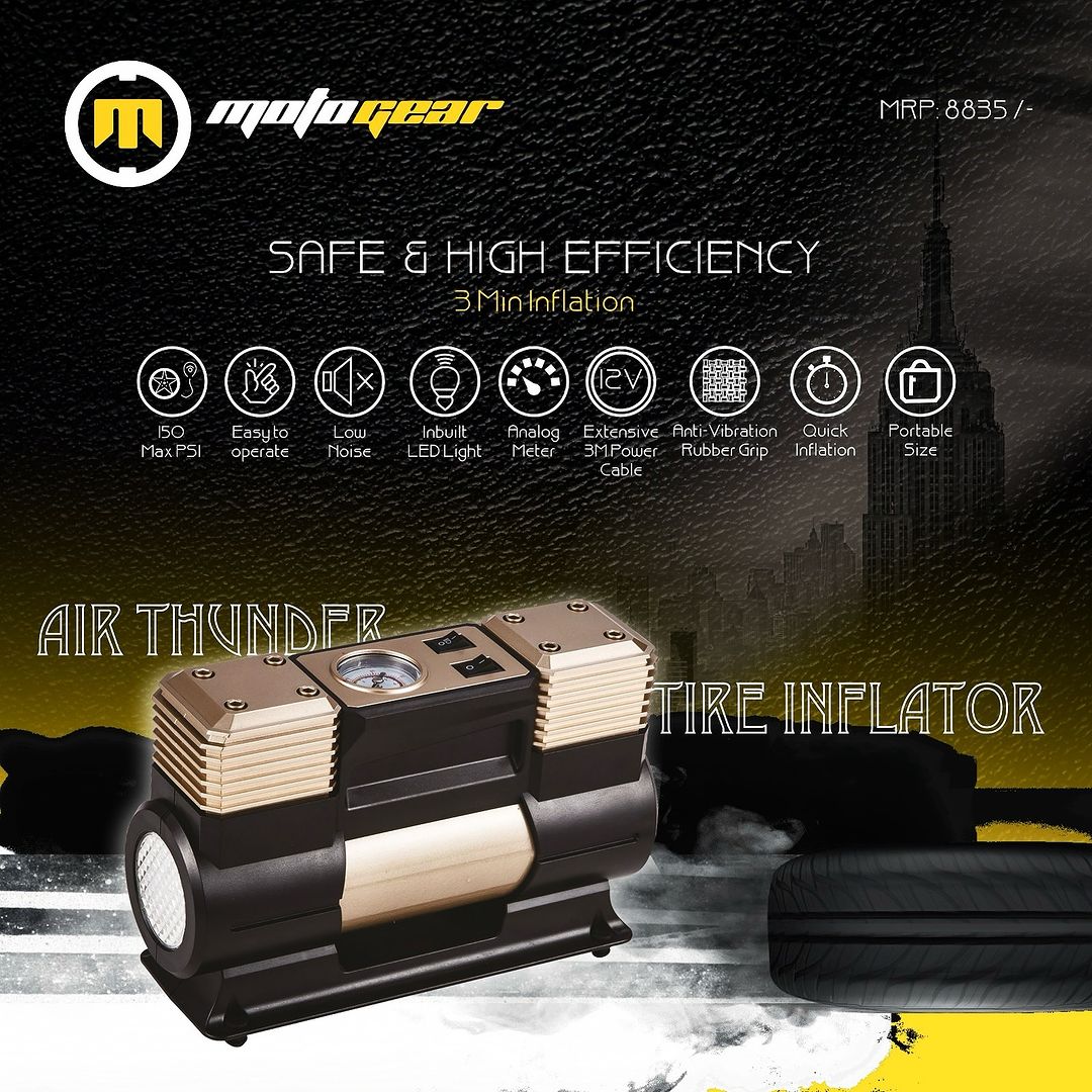 MOTOGEAR A8 150 PSI Digital Tire Inflator
